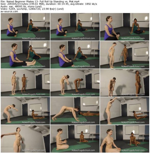 Naked Beginner Pilates Full Roll Up Standing Vs Mat Av Source Com