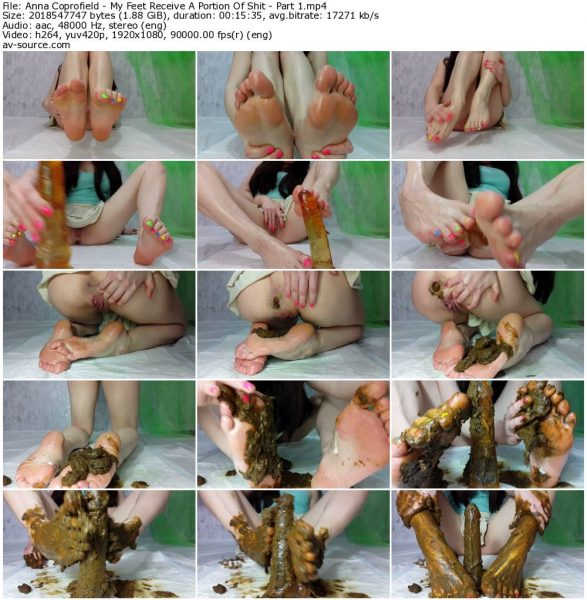 Anna Coprofield - My Feet Receive A Portion Of Shit - Part 1
