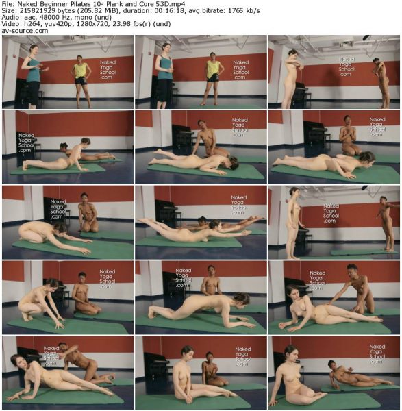 Naked Beginner Pilates 10- Plank and Core 53D