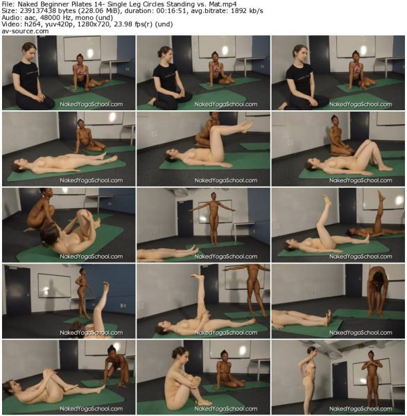 Naked Beginner Pilates 14- Single Leg Circles Standing vs. Mat