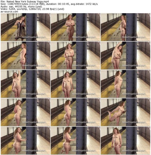 Naked New York Subway Yoga