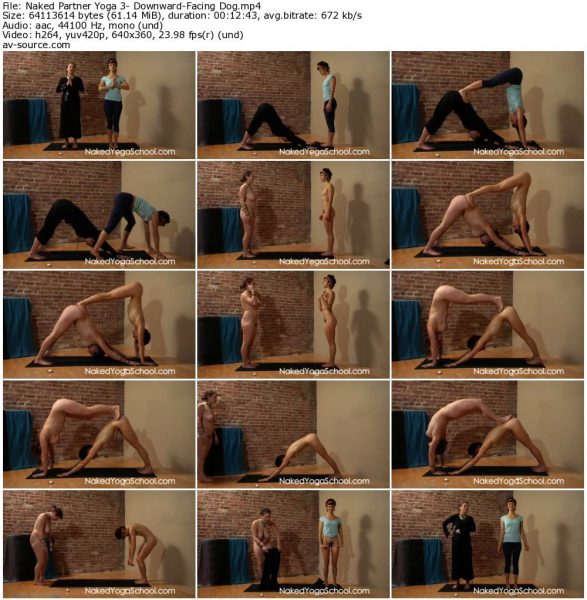 Naked Partner Yoga 3- Downward-Facing Dog