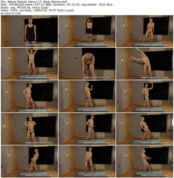 Naked Robotic Dance 12- Body Waves