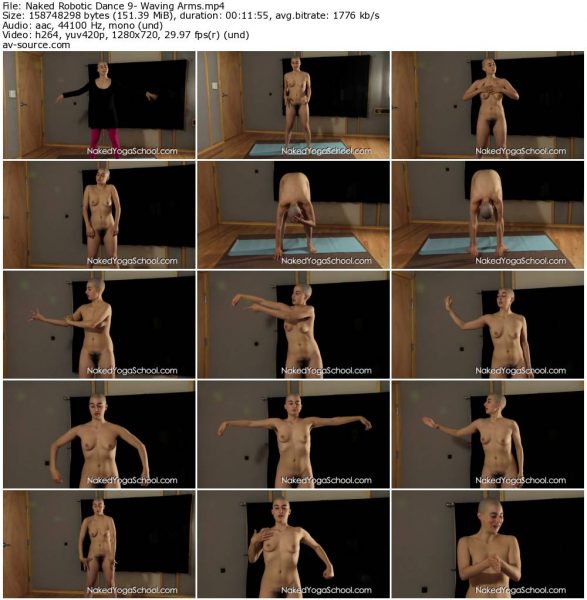 Naked Robotic Dance 9- Waving Arms
