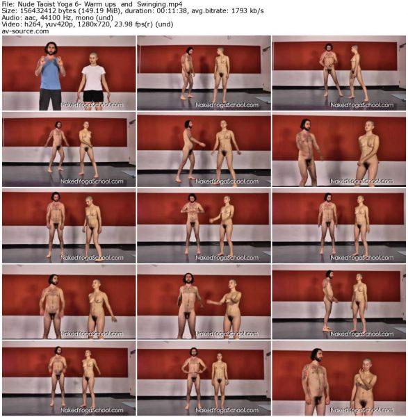 Nude Taoist Yoga 6- Warm ups  and  Swinging