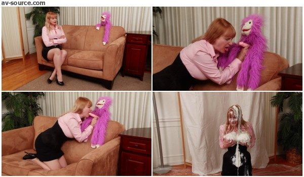 A Gallon of Jizz - Bukkake-Fantasy BlowJob - Foul-Mouthed Puppet Humiliates Lorelei - BedroomBondage