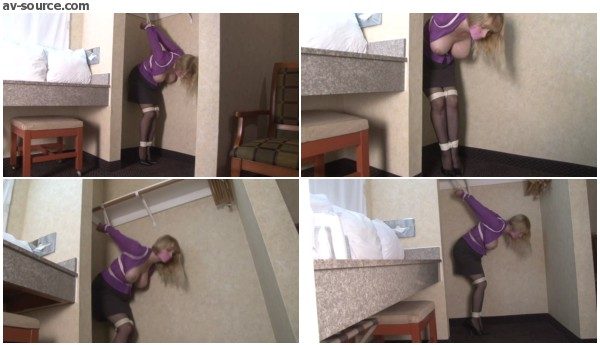 Big-Tit LadyBoss Lorelei endures a Strappado in a Hotel Room - BedroomBondage