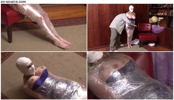 Mummification in Packing Tape - Version 1 - Jon Tapes Lorelei - BedroomBondage