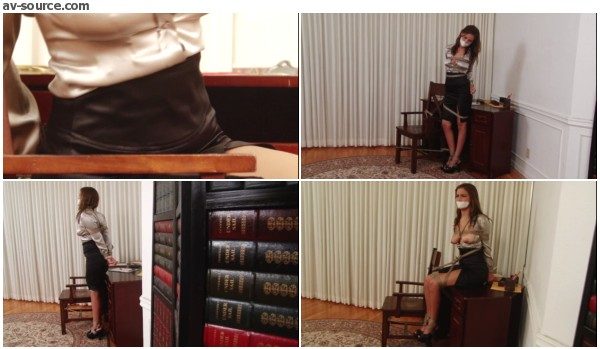 OfficeBound ShinyBlouse Secretary - Miss Karter Foxx - BedroomBondage